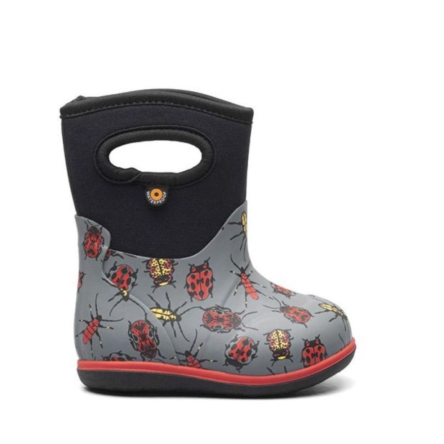 Kids Bogs Wellingtons | Baby Bogs Classic Wellingtons Bugs Grey