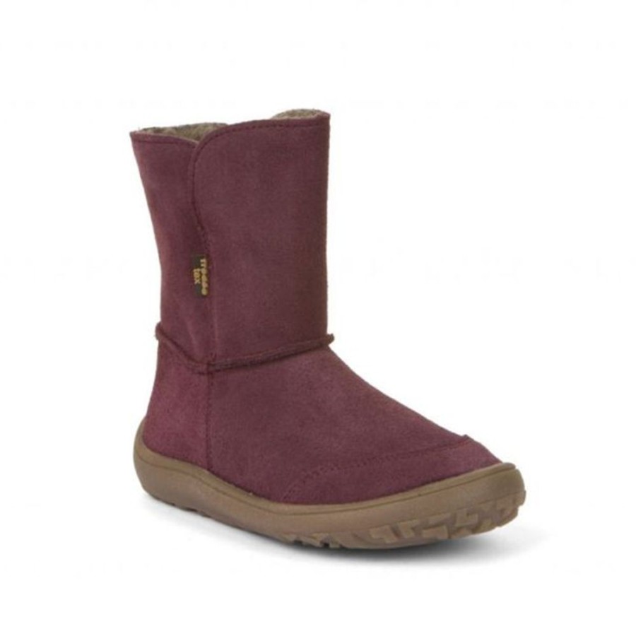 Kids Froddo Boots | Froddo Barefoot Waterproof Suede Boots Bordeaux