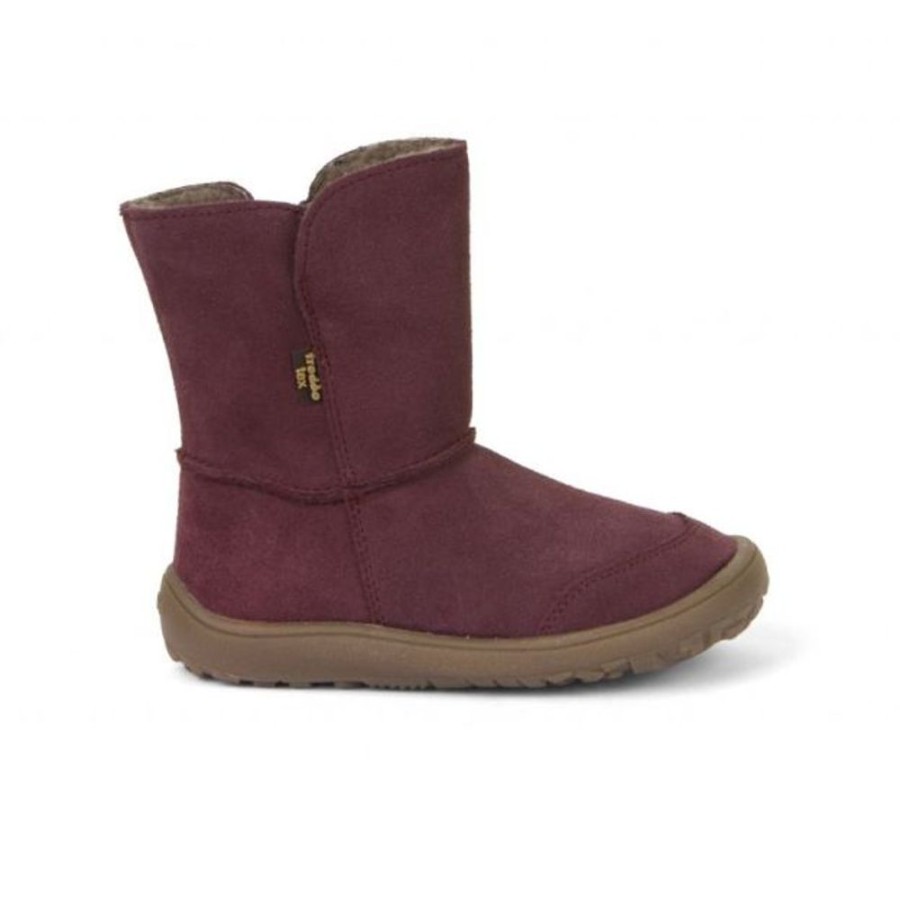 Kids Froddo Boots | Froddo Barefoot Waterproof Suede Boots Bordeaux