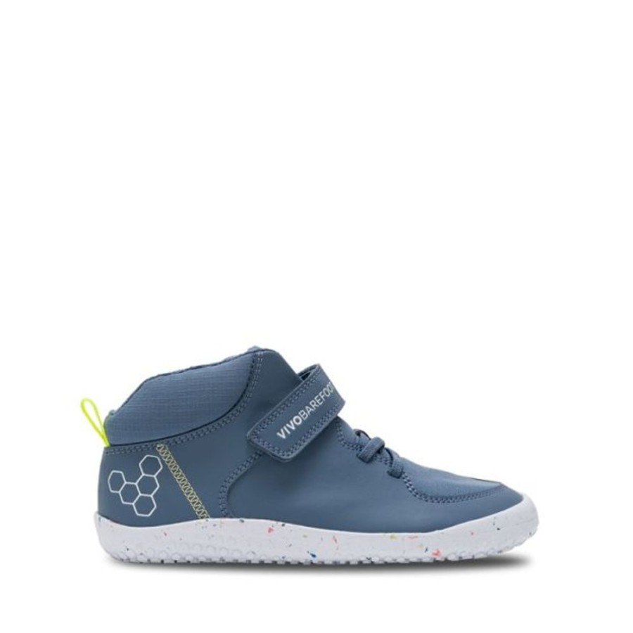 Kids VivoBarefoot Walking Boots | Vivobarefoot Juniors Ludo Hi Boots Indigo