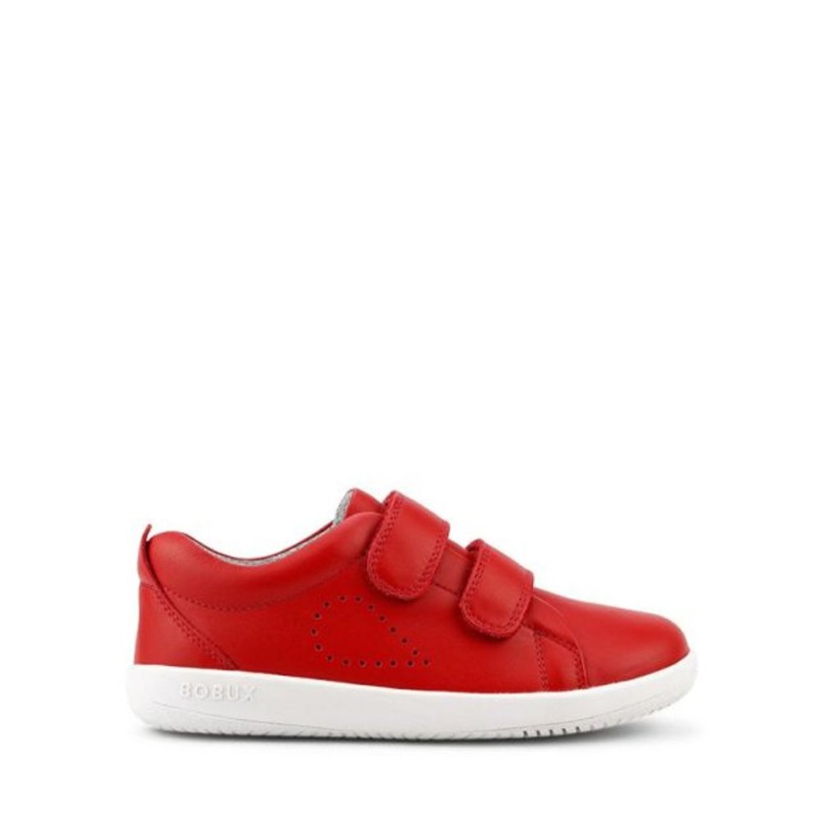 Kids Bobux Kid+ Trainers | Bobux Kid+ Grass Court Red