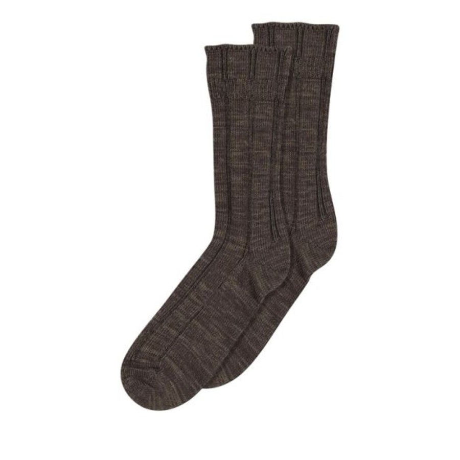 Accessories MP Denmark | Mp Denmark Ladies Wool Rich Ankle Socks Brown