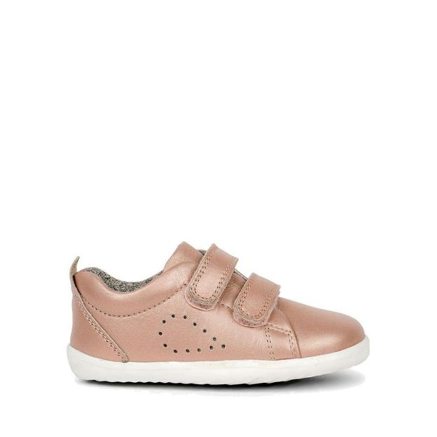 Kids Bobux Step Up Trainers | Bobux Su Grass Court Rose Gold