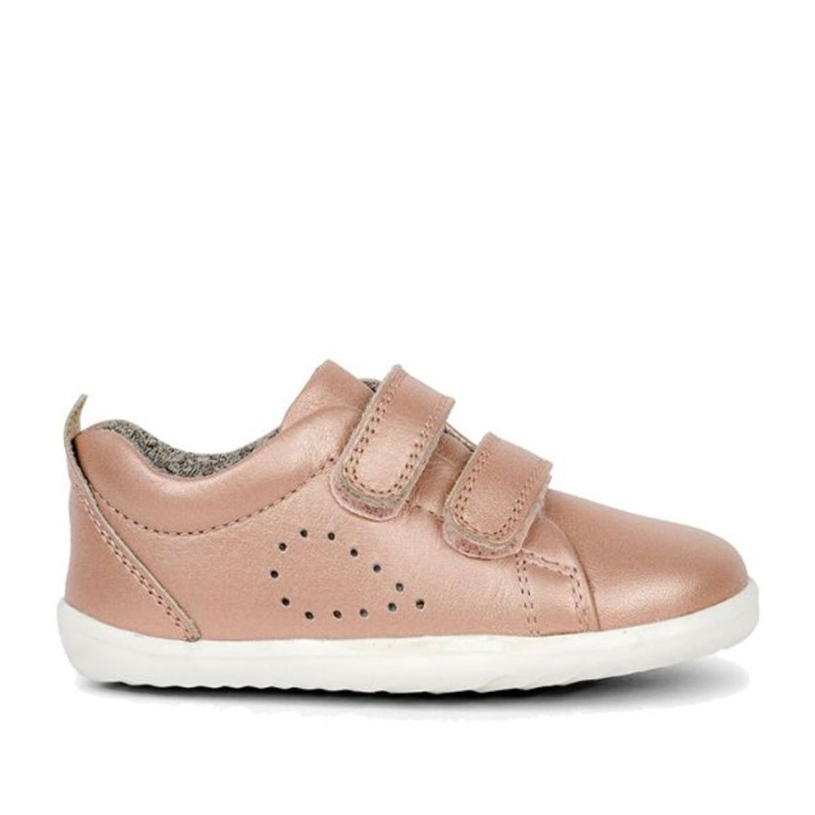 Kids Bobux Step Up Trainers | Bobux Su Grass Court Rose Gold