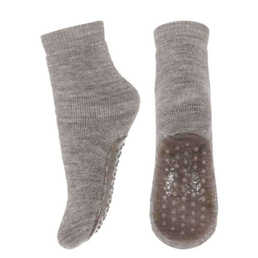 Kids MP Denmark Slippers | Mp Denmark Wool Rich Slipper Socks Light Brown