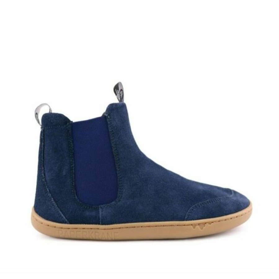 Kids PaperKrane Shoes | Paperkrane In The Navy Chelsea Boots