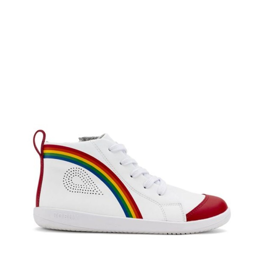 Kids Bobux Kid+ Boots | Bobux Kid+ Alley-Oop Boot Rainbow Red