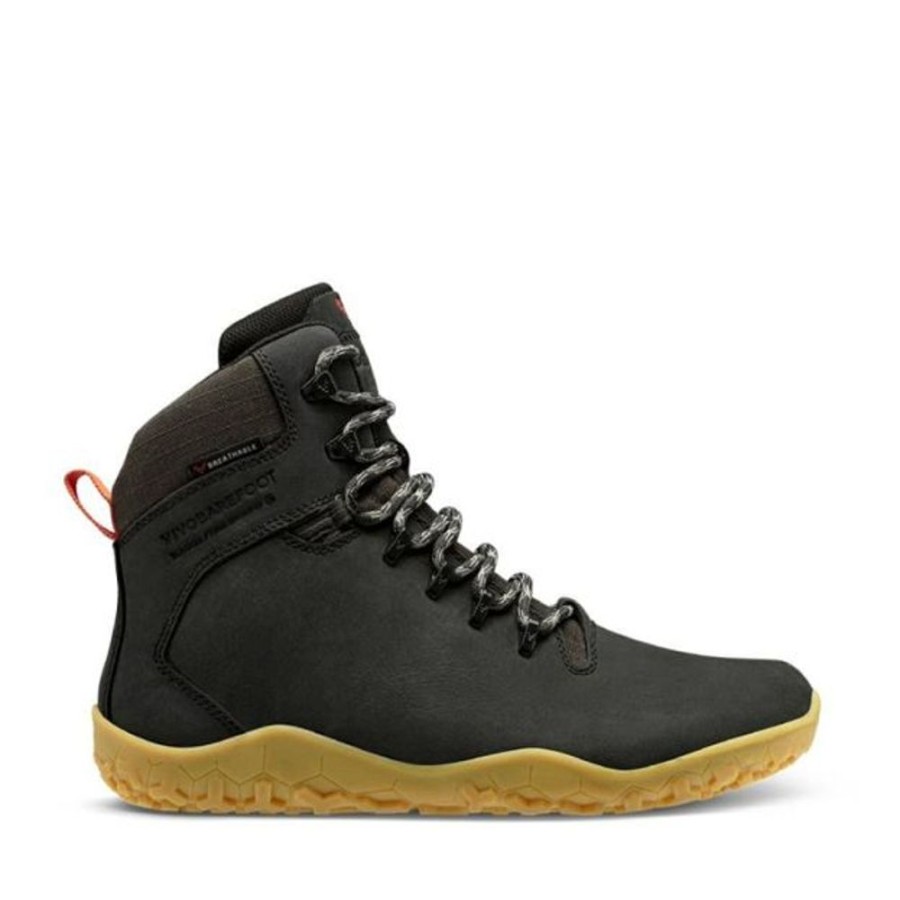 Adults VivoBarefoot Boots | Vivobarefoot Men'S Tracker Ii Walking Boot Obsidian