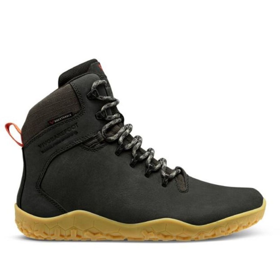 Adults VivoBarefoot Boots | Vivobarefoot Men'S Tracker Ii Walking Boot Obsidian