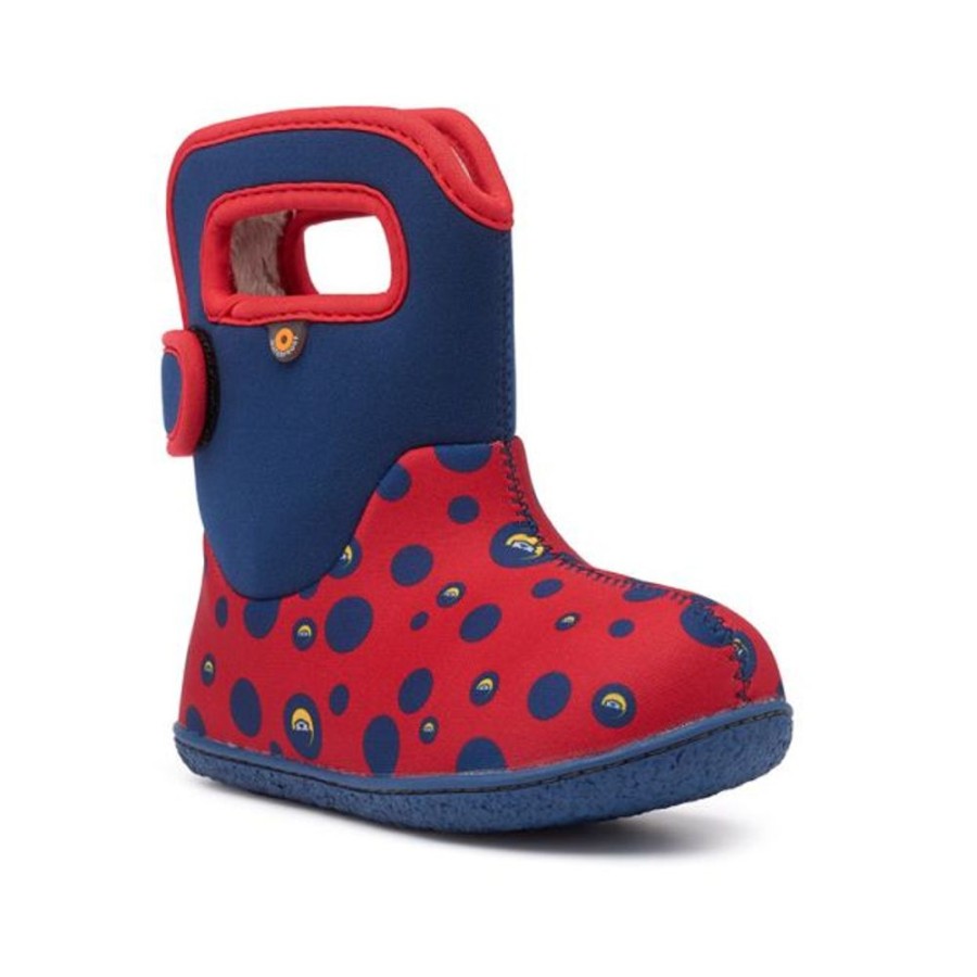 Kids Bogs Snow Boots | Spotty Otter Baby Bogs Red