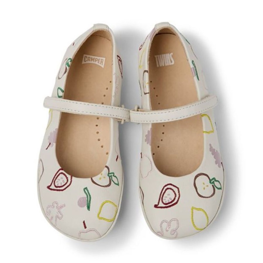 Kids Camper Party Shoes | Camper Kids Right Fruit White