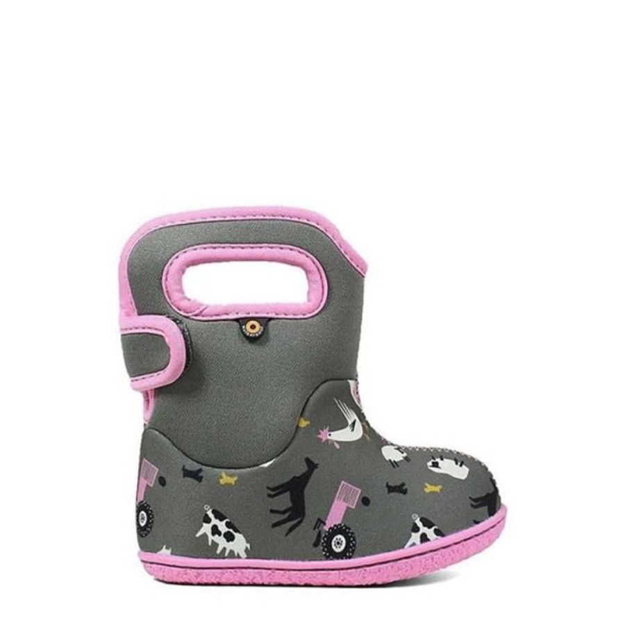 Kids Bogs Boots | Baby Bogs Farm Grey Multi