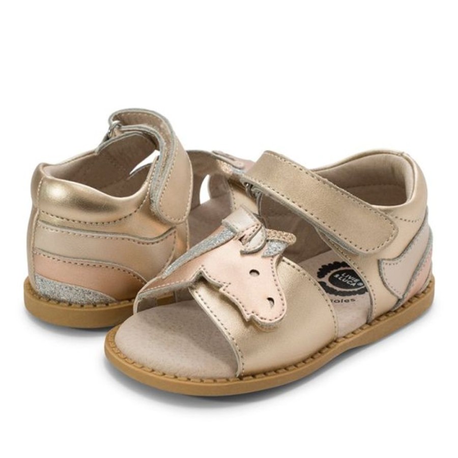 Kids Livie and Luca Sandals | Livie And Luca Unicorn Gold Metallic