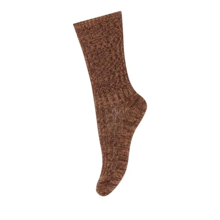 Accessories MP Denmark | Mp Denmark Heavy Knit Wool Rich Noa Socks Auburn