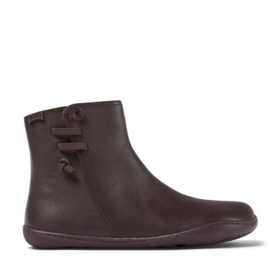 Adults Camper Boots | Camper Ladies Peu Ankle Boots Burgundy