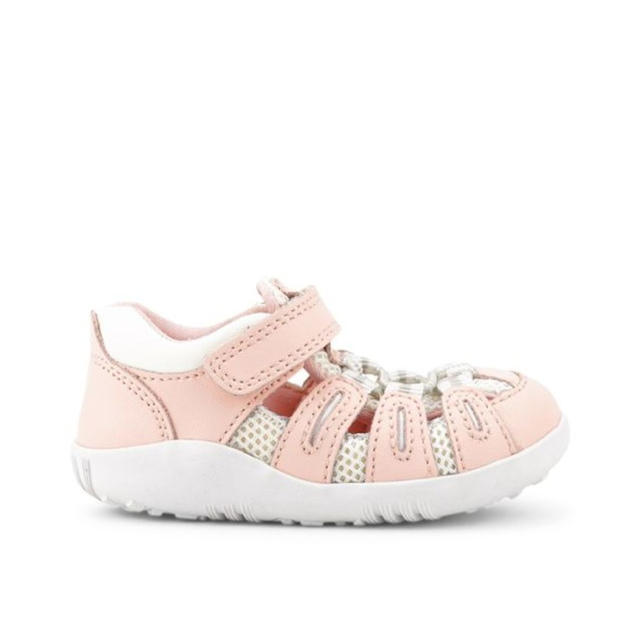 Kids Bobux Step Up Sandals | Bobux Su Summit Sandal Seashell And White