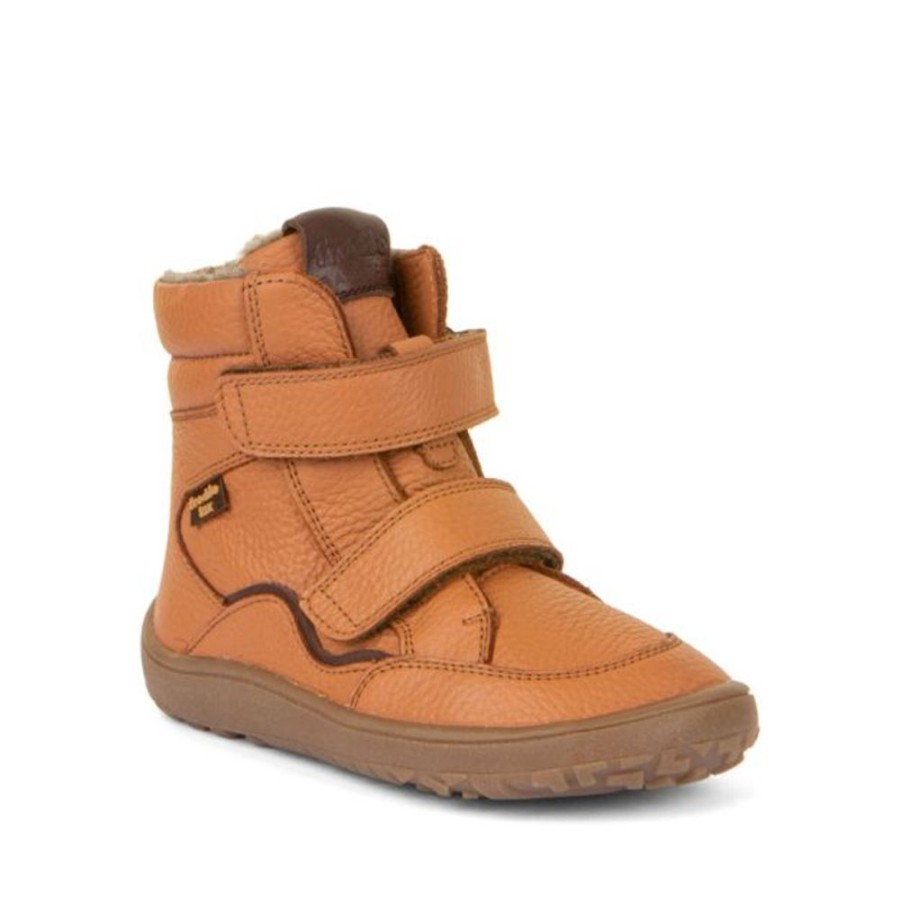 Kids Froddo Boots | Froddo Barefoot Waterproof Winter Boots Cognac Leather