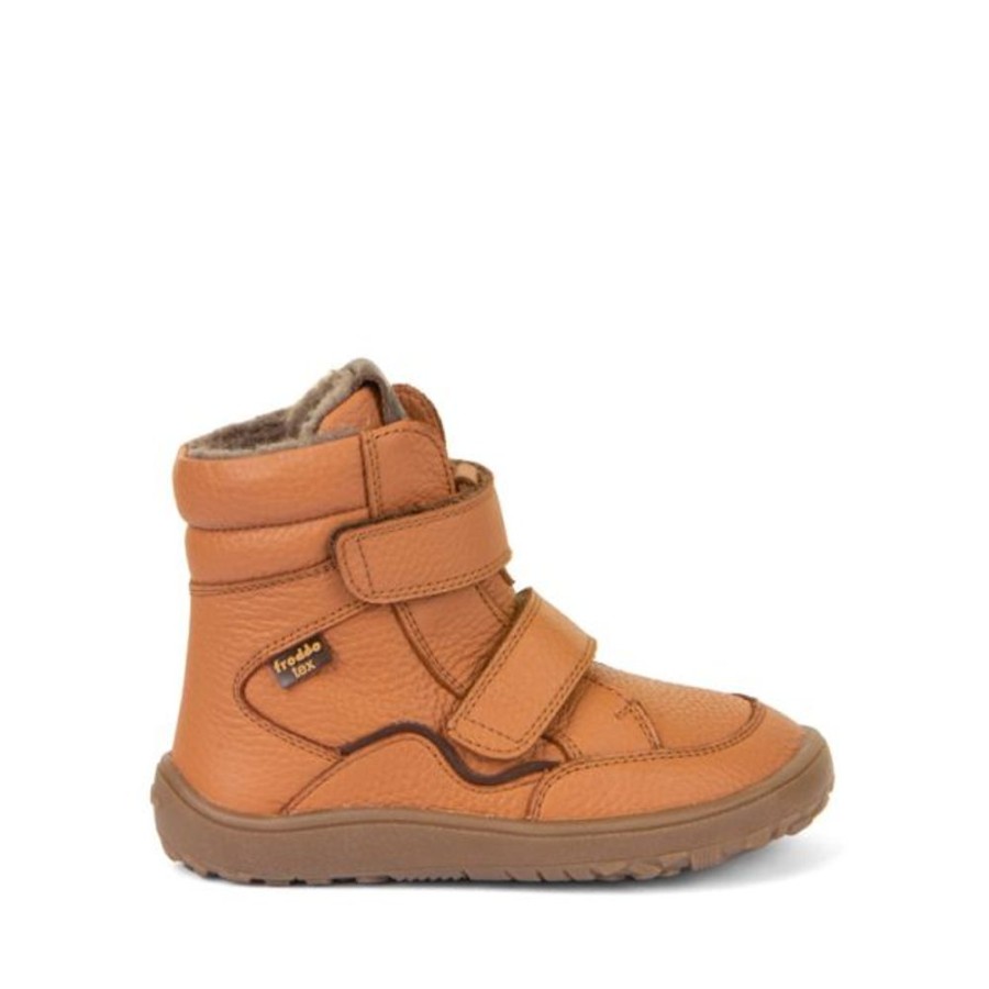 Kids Froddo Boots | Froddo Barefoot Waterproof Winter Boots Cognac Leather