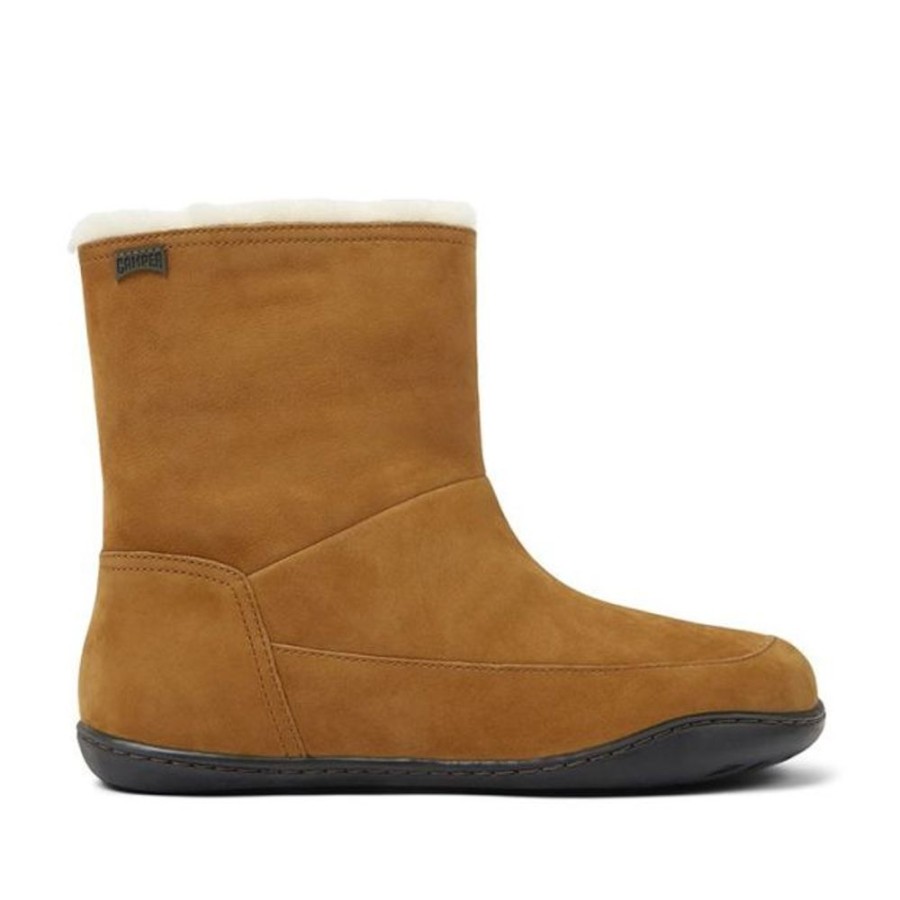 Adults Camper Boots | Camper Ladies Peu Nubuck Ankle Boot Brown