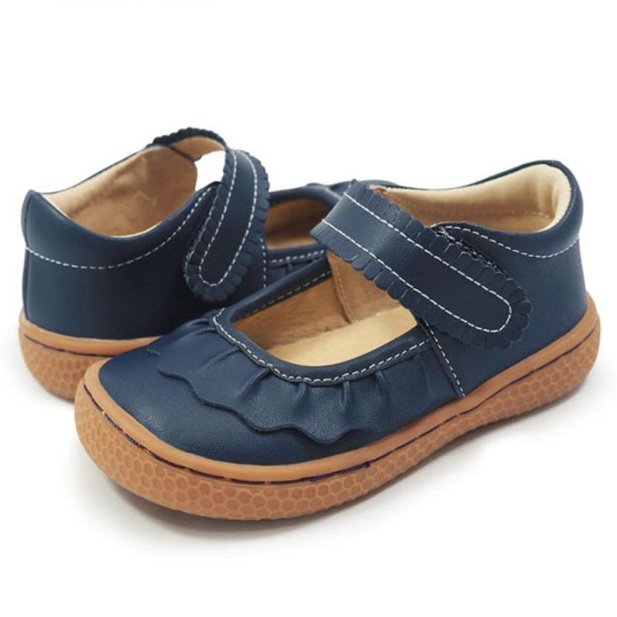 Kids Livie and Luca Shoes | Livie And Luca Ruche Navy Blue