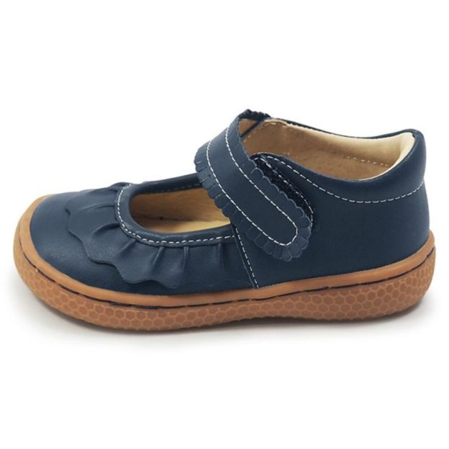 Kids Livie and Luca Shoes | Livie And Luca Ruche Navy Blue