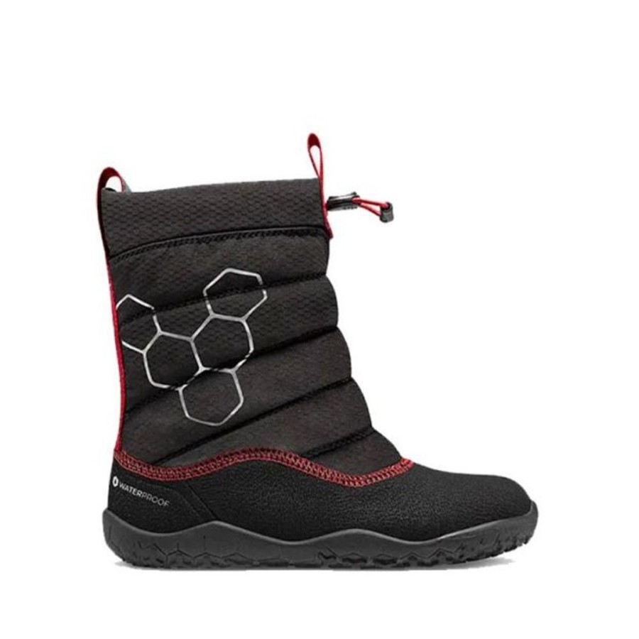 Kids VivoBarefoot Snow Boots | Vivobarefoot Juniors Lumi Boots Obsidian (Black Sole)