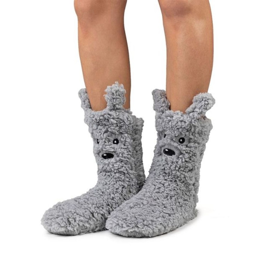 Kids Cozy Soles Slippers | Cozy Sole Adult And Kids Slipper Socks Grey