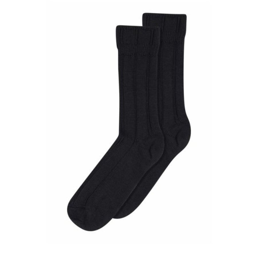 Accessories MP Denmark | Mp Denmark Ladies Wool Rich Ankle Socks Black