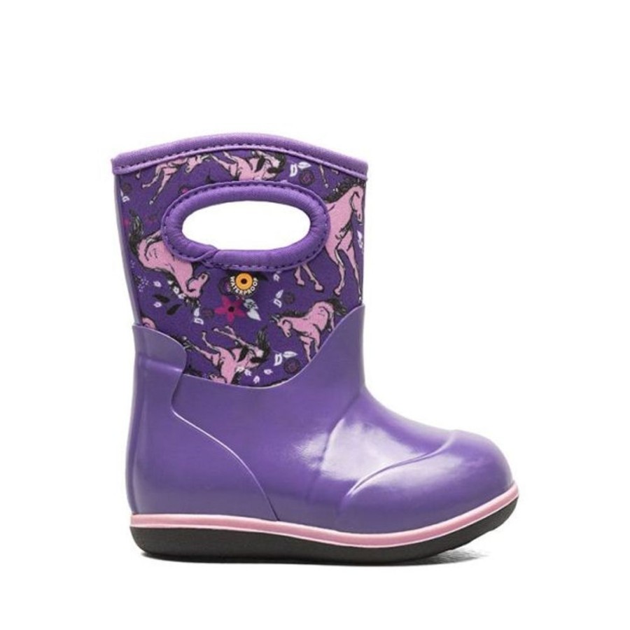 Kids Bogs Wellingtons | Baby Bogs Classic Wellingtons Unicorn Purple