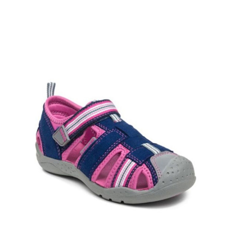 Kids Pediped Flex Sandals | Pediped Sahara Navy Pink