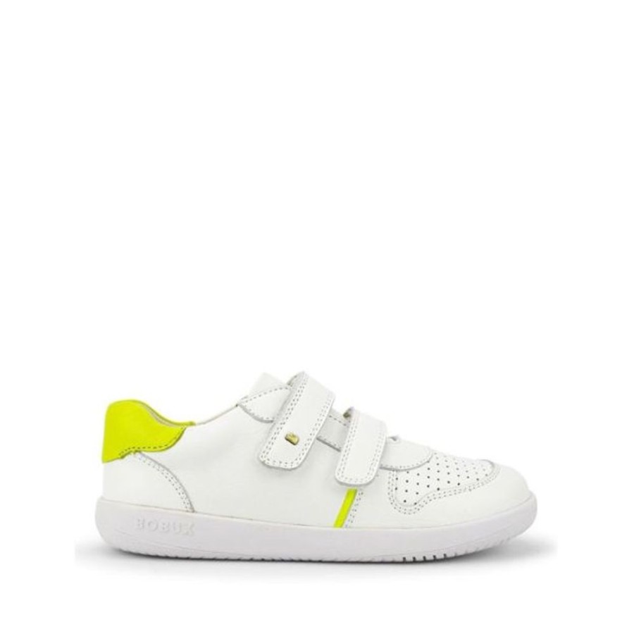 Kids Bobux Kid+ Trainers | Bobux Kid+ Riley White Neon