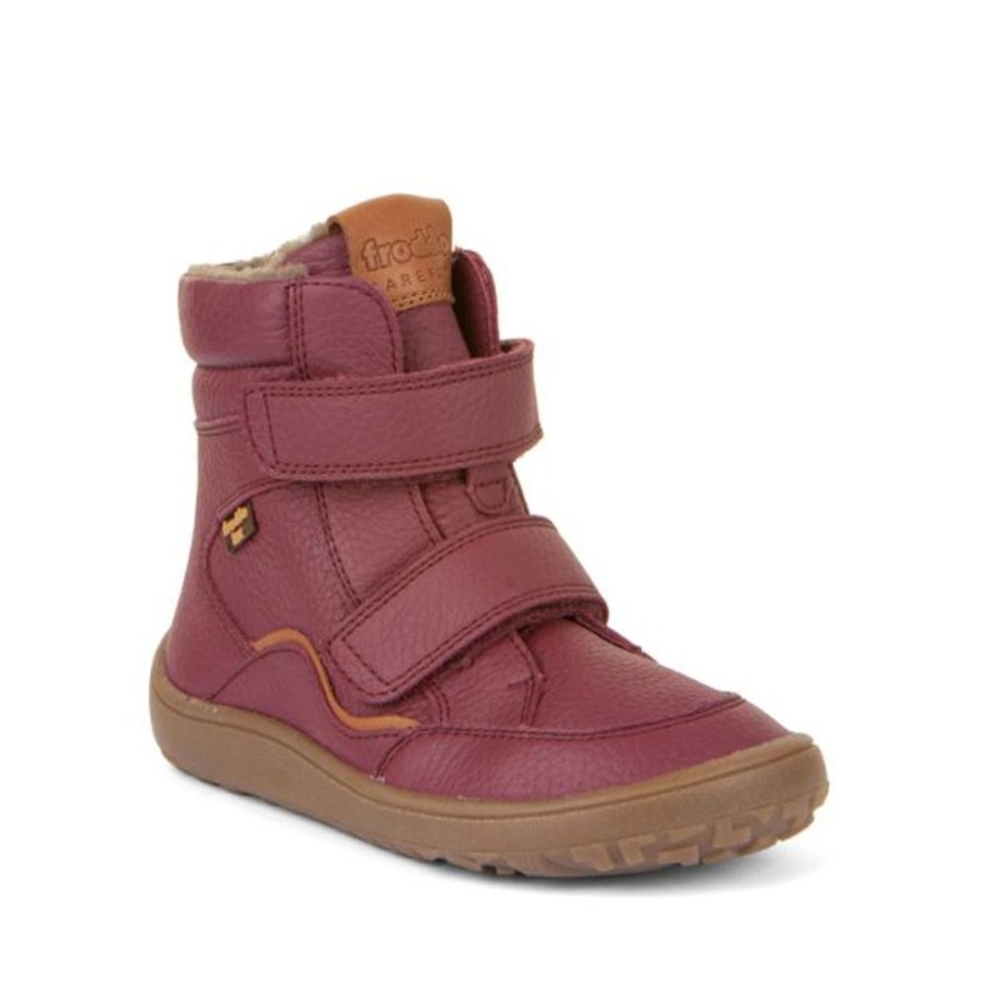 Kids Froddo Boots | Froddo Barefoot Waterproof Winter Boots Bordeaux Leather