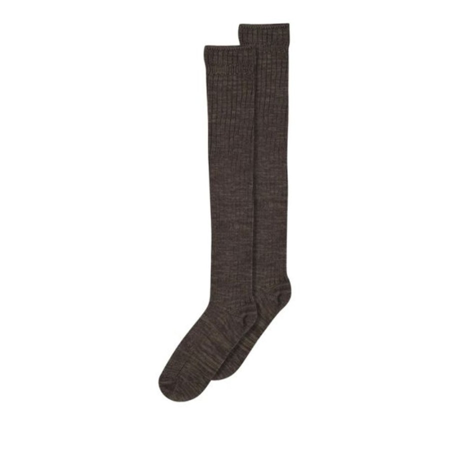 Accessories MP Denmark | Mp Denmark Ladies Wool Rich Knee Socks Brown