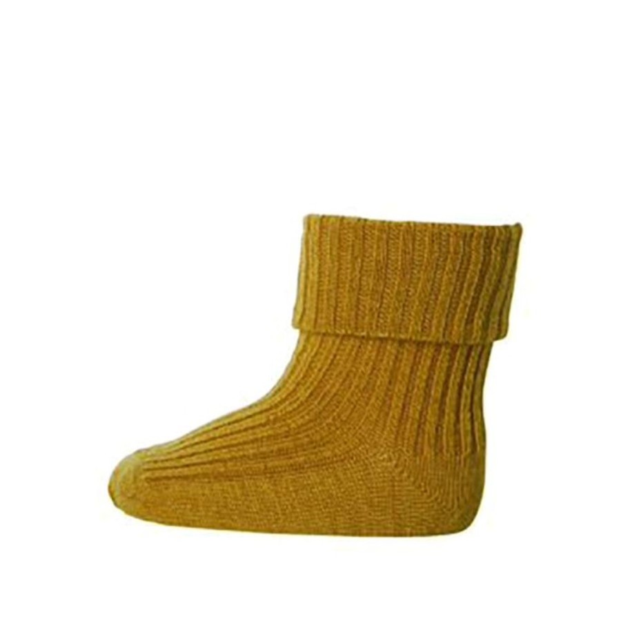 Accessories MP Denmark | Mp Denmark Wool Rib Socks Golden Spice