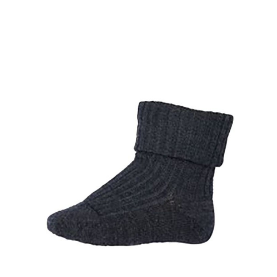 Accessories MP Denmark | Mp Denmark Wool Rib Socks Dark Grey