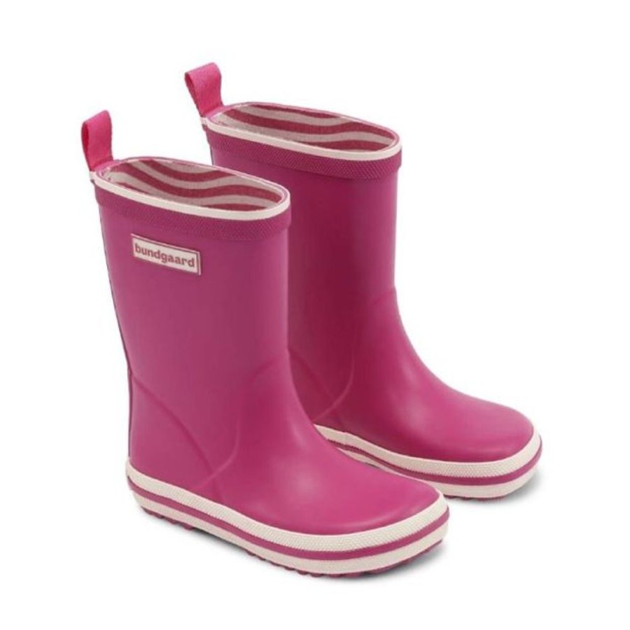 Kids Bundgaard Wellingtons | Bundgaard Kids Classic Charly High Wellingtons Raspberry