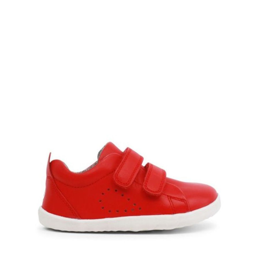 Kids Bobux Step Up Trainers | Bobux Su Grass Court Red