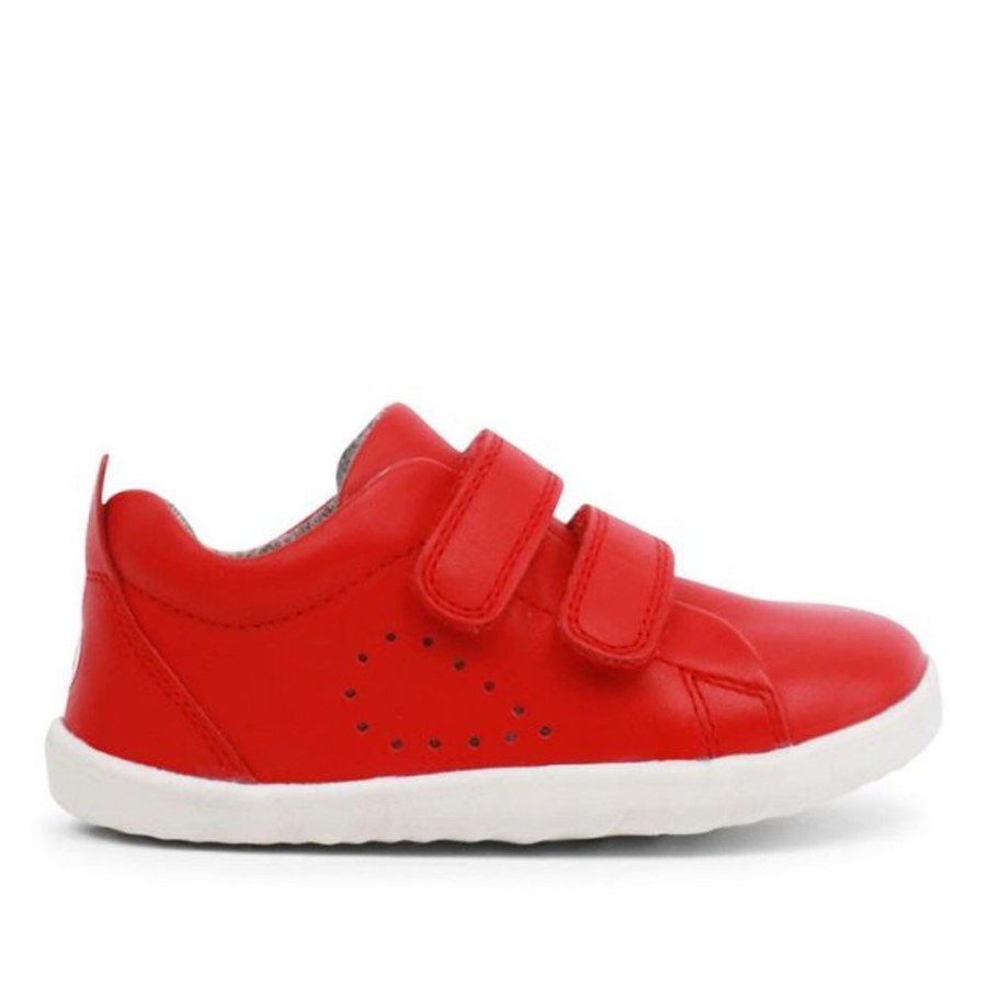 Kids Bobux Step Up Trainers | Bobux Su Grass Court Red