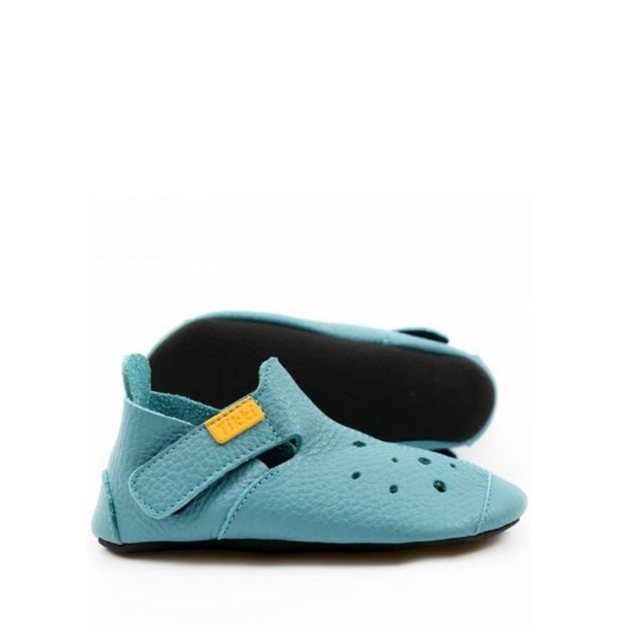 Kids Tikki Pre-Walkers | Tikki Kids Ziggy Shoes Azure Leather