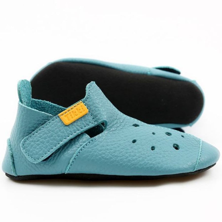 Kids Tikki Pre-Walkers | Tikki Kids Ziggy Shoes Azure Leather