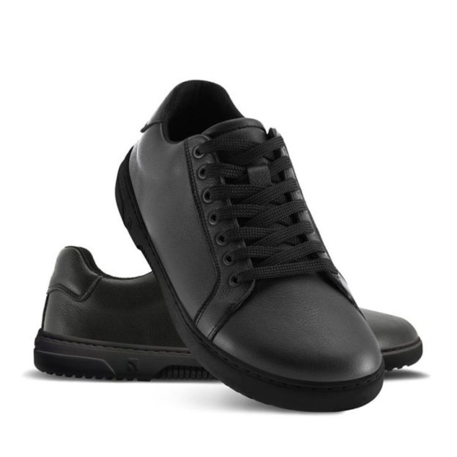 Adults Be Lenka Trainers | Be Lenka Adults Barebarics Leather Zoom Sneakers All Black