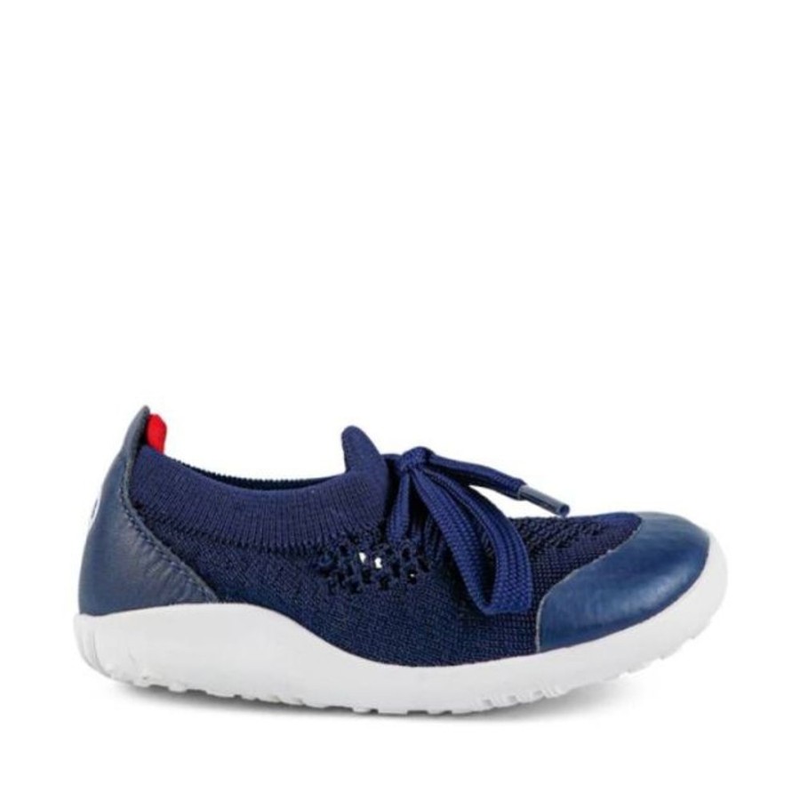 Kids Bobux i-Walk/Kid+ Trainers | Bobux Knit Navy Red