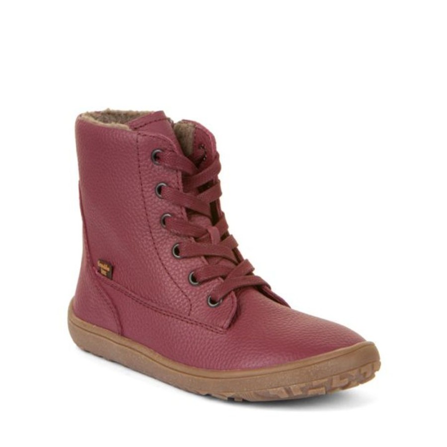 Kids Froddo Boots | Froddo Barefoot Waterproof Lace Up Boots Bordeaux