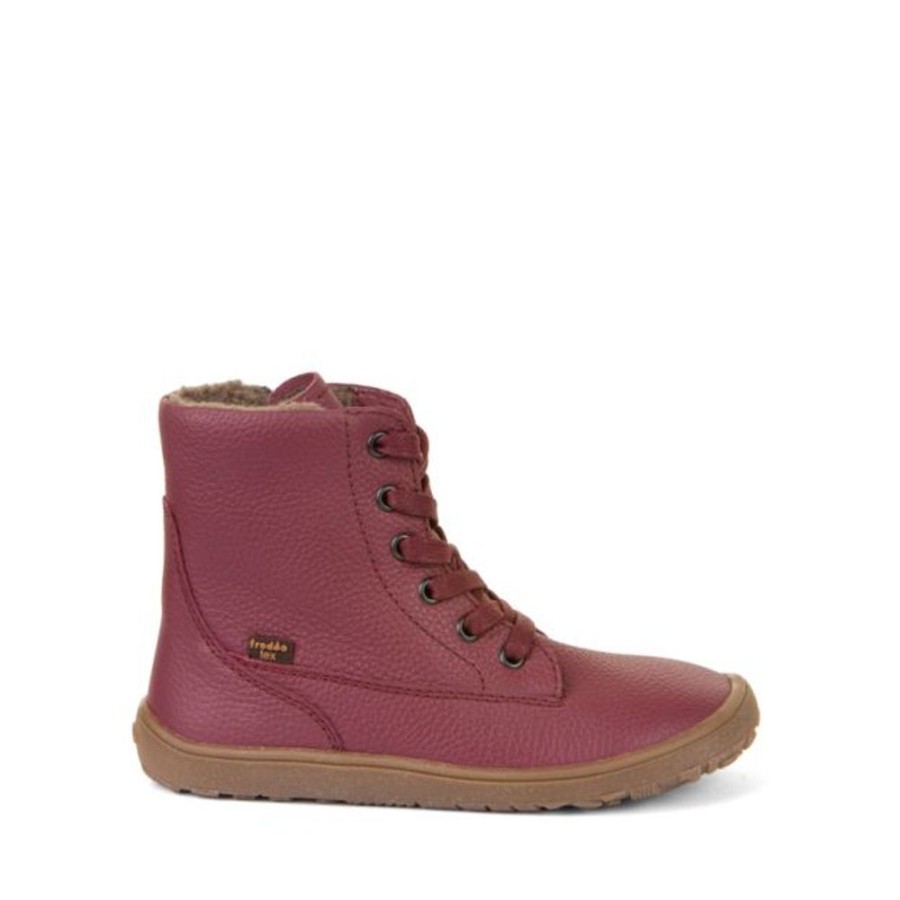 Kids Froddo Boots | Froddo Barefoot Waterproof Lace Up Boots Bordeaux